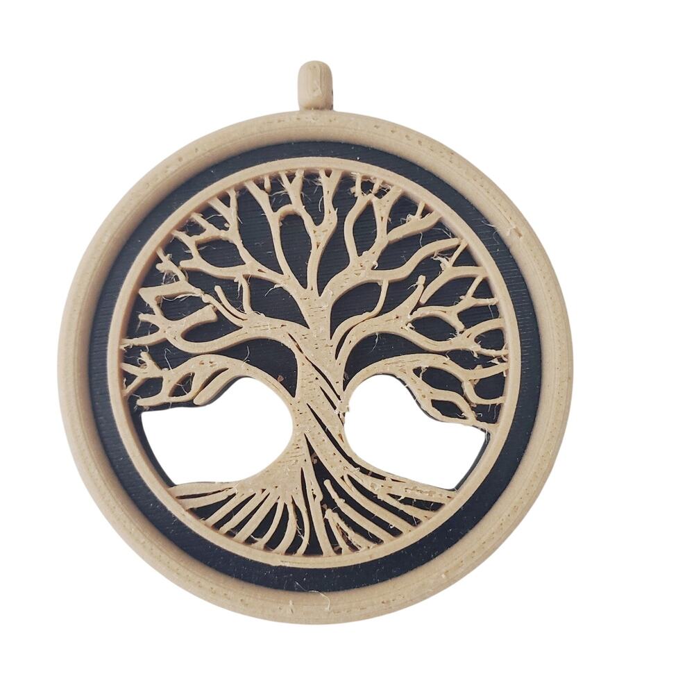 Bohemian Tree of Life Wooden Necklace Pendant Unisex Fashion Brown Beautiful Cut